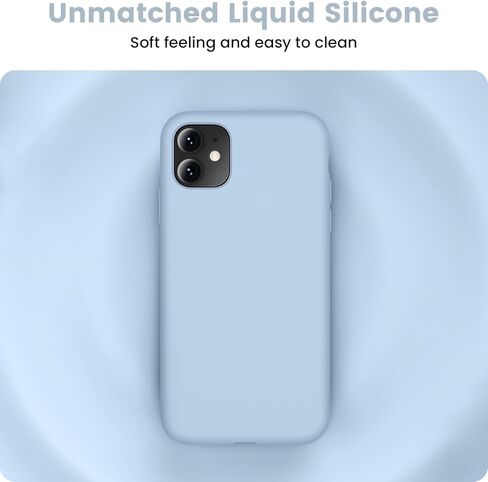 iPhone 11 Case, Silicone Full Body Protection Shockproof iPhone 11 Phone Case with Ultra Slim Soft Anti-Scratch Microfiber Lining, 6.1 inch, Black in Kuwait