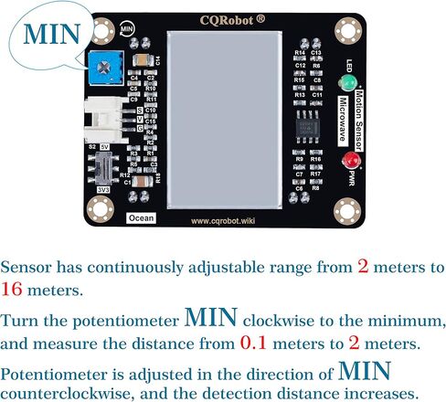 مستشعر الميكروويف CQRobot 10.525 جيجا هرتز متوافق مع Arduino وRaspberry Pi in Kuwait