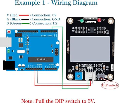 مستشعر الميكروويف CQRobot 10.525 جيجا هرتز متوافق مع Arduino وRaspberry Pi in Kuwait