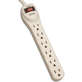Eaton Tripp Lite PS66B Power Strip, 6 Outlets, 6ft Extension Cord, Lighted On/Off Switch, 15A Circuit Breaker, Under Desk & Wall Mount Option, UL Certified, Black, Lifetime Manufacturer's Warranty in Saudi Arabia