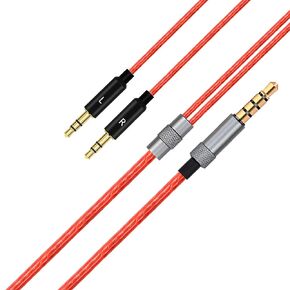 Saipomor Sol Republic V10 Extension Cable with Remote Volume and Mic for Sol Republic Master Tracks HD HD2 Sol Republic V8 V12 X3 Headphones (Red) in Saudi Arabia