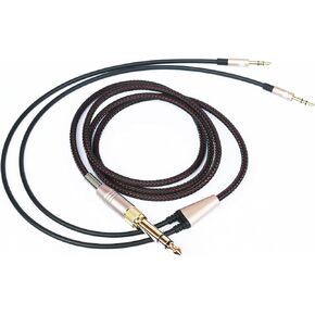 NewFantasia Replacement Audio Cable Compatible with Hifiman Sundara, Arya, Ananda Headphones 3.5mm and 6.35mm to Dual 3.5mm Connector Jack Male Cord 3.1meters/10ft in Kuwait
