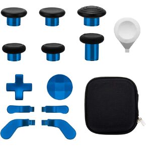 13 in 1 Metal Thumbsticks for Xbox One Elite Series 2, Elite Series 2 Core Controller Parts, Gaming Accessory Replacement, Metal Mod 6 Swap Joysticks, 4 Paddles, 2 D-Pads, 1 Tool(Plating Blue) in Saudi Arabia