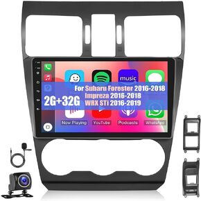ستيريو سيارة أندرويد لسوبارو فورستر 2016 2017 2018 مع أبل كاربلاي اللاسلكي أندرويد أوتو 9 بوصة شاشة تعمل باللمس راديو السيارة مع بلوتوث نظام تحديد المواقع والملاحة واي فاي SWC FM كاميرا احتياطية ميكروفون in Kuwait