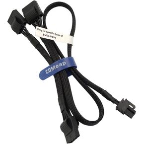 COMeap SATA Power Cable for EVGA PSUs, 6 Pin to 3X 15 Pin SATA Hard Drive Adapter Sleeved Splitter for Some Specific Types of EVGA Power Supply 20-in(50cm) in Saudi Arabia