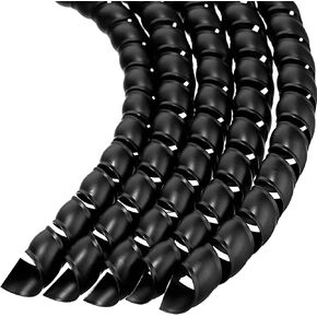 Flutesan Dog and Cat Cord Protector 49.2 ft 10 mm Spiral Cable Wire Wrap from Pets No Chew Cat Proofing Cords 5 Pcs/Pack for TV Computer Ebike Electrical Wire(Black) in Kuwait