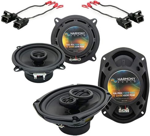 حزمة Harmony Audio Bundle المتوافقة مع 1997-2005 Buick Century HA-R5 HA-R69 حزمة ترقية استبدال مكبر الصوت في المصنع الجديد مع حزام استبدال مكبر الصوت في المصنع HA-724568 in Kuwait