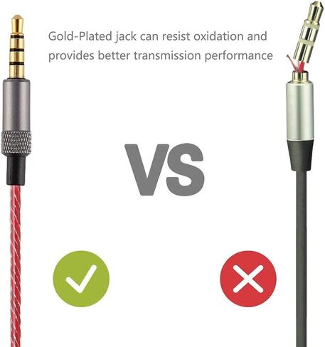 Saipomor Sol Republic V10 Extension Cable with Remote Volume and Mic for Sol Republic Master Tracks HD HD2 Sol Republic V8 V12 X3 Headphones (Red) in Kuwait