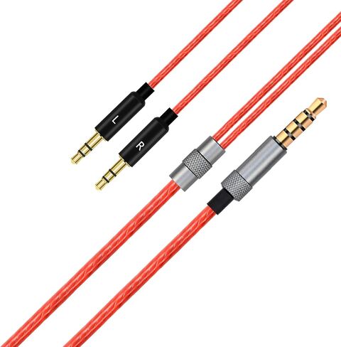 Saipomor Sol Republic V10 Extension Cable with Remote Volume and Mic for Sol Republic Master Tracks HD HD2 Sol Republic V8 V12 X3 Headphones (Red) in Kuwait