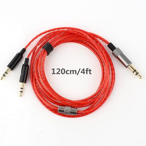 Saipomor Sol Republic V10 Extension Cable with Remote Volume and Mic for Sol Republic Master Tracks HD HD2 Sol Republic V8 V12 X3 Headphones (Red) in Kuwait
