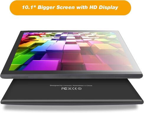 CWOWDEFU Tablet 10 inch with Case Android 11 Tabletas 3GB RAM 32GB Storage Touchscreen Tablets 10.1 Inch Ax WiFi 6 Tablet PC, 6000mAh (Black) in Kuwait