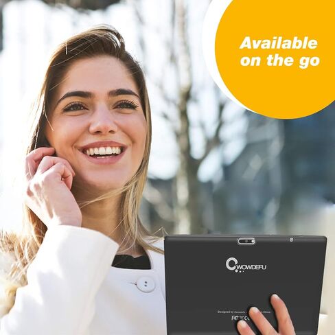 CWOWDEFU Tablet 10 inch with Case Android 11 Tabletas 3GB RAM 32GB Storage Touchscreen Tablets 10.1 Inch Ax WiFi 6 Tablet PC, 6000mAh (Black) in Kuwait