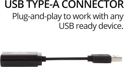 Antlion Audio USB Stereo Sound Card Adapter for Microphones and Headphones Compatible with PCs, PS4, and USB-Ready Devices Type-A USB to 3.5mm Audio and Mic Jacks in Kuwait