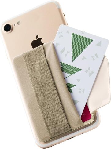 Sinjimoru Phone Grip Credit Card Holder with Flap, Secure Stick-On Wallet as Phone Finger Strap Adhesive ID Card Case for iPhone Case. Sinji Pouch B-Flap in Kuwait