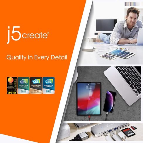 j5create USB to HDMI VGA Multi-Monitor Adapter - Supports Resolutions up to 2048 x 1152 - Compatible with Windows and Mac with USB Type-A 3.0 Port (JUA360) in Saudi Arabia