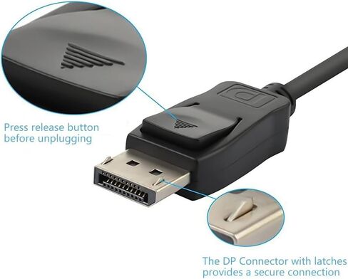 FEMORO DisplayPort إلى VGA محول 2 حزمة، منفذ العرض DP إلى محولات VGA ذكر إلى أنثى محول لشاشة الكمبيوتر المكتبي والكمبيوتر المحمول وشاشة العرض in Saudi Arabia