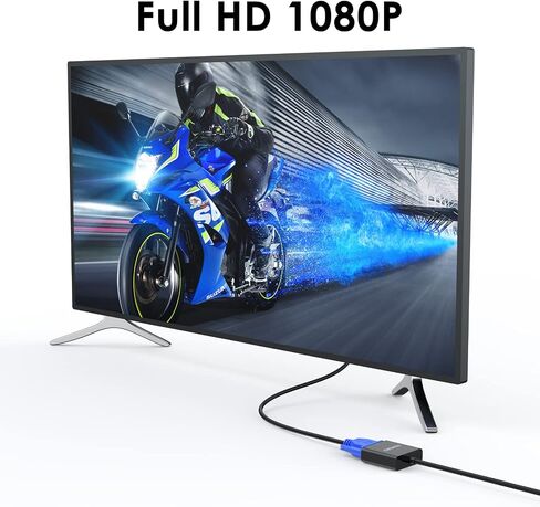 FEMORO DisplayPort إلى VGA محول 2 حزمة، منفذ العرض DP إلى محولات VGA ذكر إلى أنثى محول لشاشة الكمبيوتر المكتبي والكمبيوتر المحمول وشاشة العرض in Saudi Arabia