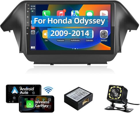 Android 11 System Car Stereo Radio for Honda Odyssey 2009-2014, Octa Core Head Unit Support Carplay/Android Auto, 10.1 inch High Definition Touch Screen WiFi GPS Navigation BT FM/RDS Backup Camera in Saudi Arabia