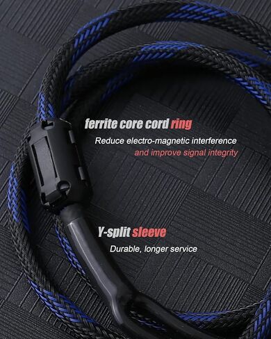 Diaianyfi Audiophile RCA to 2RCA Subwoofer Cable,1 RCA Male to 2 RCA Male Audio Cable RCA Y-Adapter,Oxygen-Free Copper,Nylon Braided Jacket (9.9FT) in Saudi Arabia