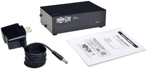 Tripp Lite 2-Port DVI Splitter with Audio and Signal Booster, Single Link 1920x1200 at 60Hz / 1080p (DVI F/2xF)(B116-002A) in Saudi Arabia