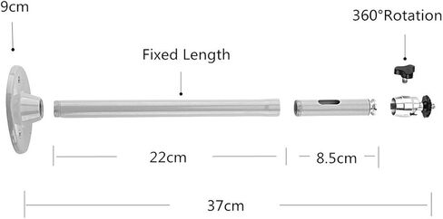 حامل تثبيت لسقف آلة العرض Ivosmart Universal LCD/DLP لكاميرا العرض الصغيرة مع عمود 9.2 بوصة in Kuwait