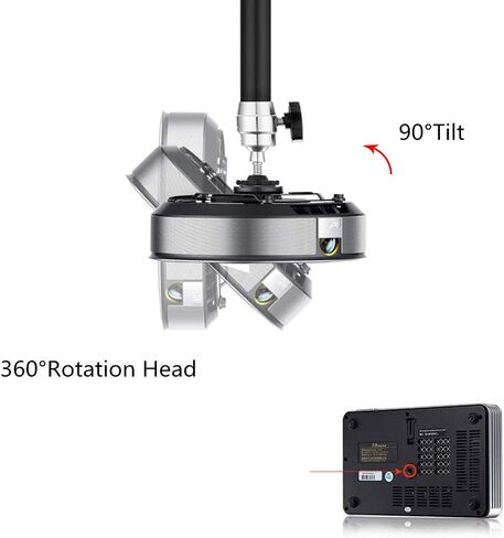حامل جهاز عرض صغير من MyJell مثبت على الحائط في السقف بزاوية 360 درجة، حامل جهاز عرض برأس قابل للدوران 360 درجة لجهاز عرض صغير CCTV DVR، أسود in Kuwait