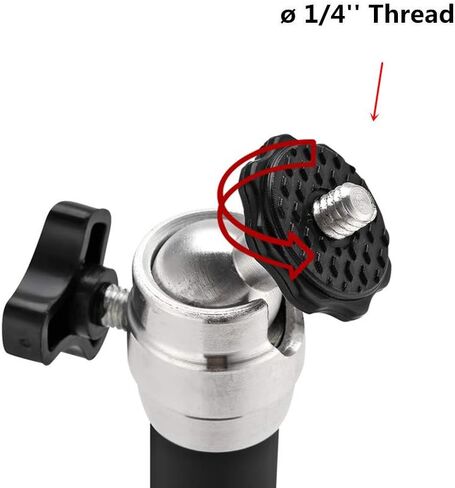 حامل جهاز عرض صغير من MyJell مثبت على الحائط في السقف بزاوية 360 درجة، حامل جهاز عرض برأس قابل للدوران 360 درجة لجهاز عرض صغير CCTV DVR، أسود in Kuwait