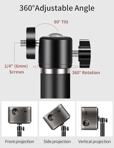 Projector Stand with Tray beside Wall - Use on Table in Bedroom Living Room Office - Adjustable Height 33.8" to 46.8" in Saudi Arabia