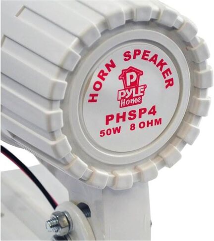 Pyle PHSP4 6" 50W Indoor/Outdoor Waterproof Home PA Horn Speaker, White, 2 Pack with Mounting Bracket and Hardware in Saudi Arabia