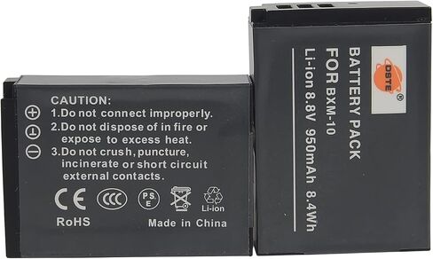 DSTE Replacement for 2X BXM-10 Li-ion Battery + DC175 Travel and Car Charger Adapter Compatible XiaoYi YI-M1 Mirrorless Camera in Saudi Arabia
