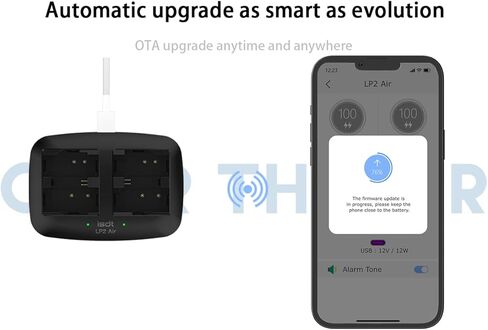 ISDT LP2 Air LP-E6/E6N Battery Charger Type-C Input Dual E12 E17 Battery Fast Charger for Canon EOS R R5, EOS 5D4 60D 70D 80D, EOS M M2 M3 M50 100D 200D 800D Cameras More, 90 Mins Full Charge in Kuwait
