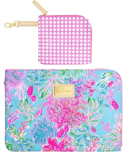 Lilly Pulitzer Padded Tech Sleeve with Small Zip Pouch for Accessories, Cute Laptop Case for Women, Tablet Bag or 13 Inch Laptop Sleeve, Me and My Zesty in Kuwait