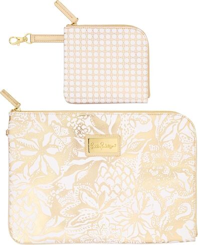Lilly Pulitzer Padded Tech Sleeve with Small Zip Pouch for Accessories, Cute Laptop Case for Women, Tablet Bag or 13 Inch Laptop Sleeve, Me and My Zesty in Kuwait