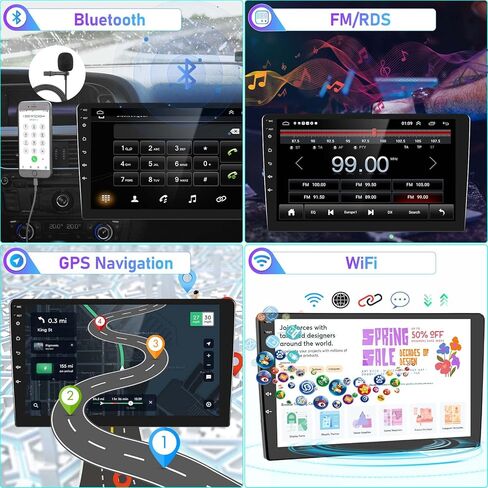 ستيريو سيارة أندرويد لسوبارو فورستر 2016 2017 2018 مع أبل كاربلاي اللاسلكي أندرويد أوتو 9 بوصة شاشة تعمل باللمس راديو السيارة مع بلوتوث نظام تحديد المواقع والملاحة واي فاي SWC FM كاميرا احتياطية ميكروفون in Kuwait