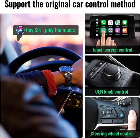 محول READYXIO اللاسلكي Carplay، 2023 ترقية التوصيل والتشغيل، محول Apple Carplay اللاسلكي، سهل التركيب، زمن استجابة منخفض، توصيل تلقائي مناسب للسيارات من 2015 ومناسب لهاتف iPhone iOS 10+ in Kuwait
