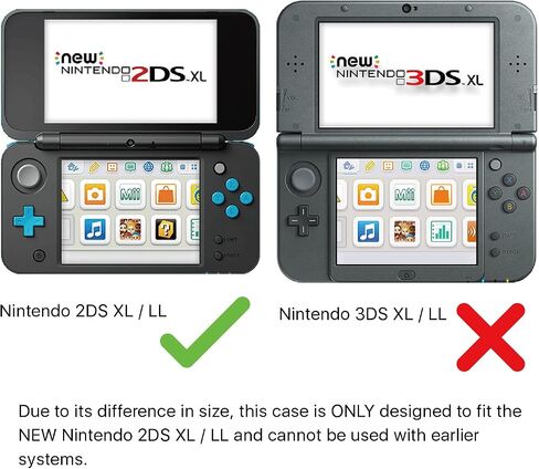 جراب جديد لجهاز نينتندو 2DS XL LL من تي ان بي - غطاء حماية صلب شفاف للغاية مضاد للخدش لجهاز نينتندو 2DS XL LL الجديد 2017 in Saudi Arabia