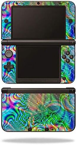 MightySkins Carbon Fiber Skin for Nintendo 3DS XL Original (2012-2014) - Aurora Borealis | Protective, Durable Textured Carbon Fiber Finish | Easy to Apply, Remove, and Change Styles | Made in The USA in Kuwait