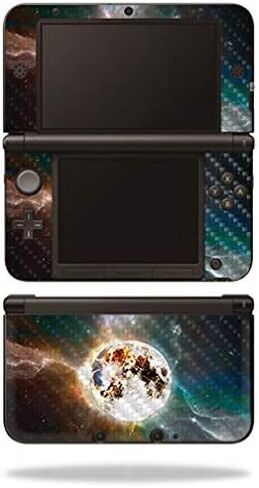 MightySkins Carbon Fiber Skin for Nintendo 3DS XL Original (2012-2014) - Aurora Borealis | Protective, Durable Textured Carbon Fiber Finish | Easy to Apply, Remove, and Change Styles | Made in The USA in Kuwait
