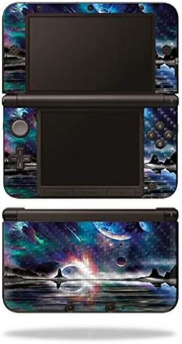 MightySkins Carbon Fiber Skin for Nintendo 3DS XL Original (2012-2014) - Aurora Borealis | Protective, Durable Textured Carbon Fiber Finish | Easy to Apply, Remove, and Change Styles | Made in The USA in Kuwait