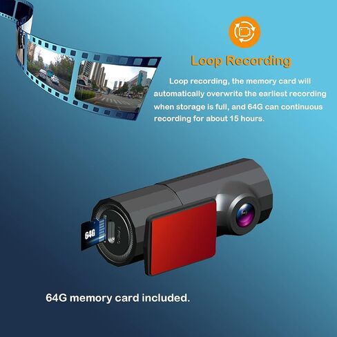 Peacall Vehicle Blackbox DVR 2160P UHD 4K WiFi Dash Cam Pro كما رأينا على شاشة التلفزيون البسيطة مع كاميرا سيارة بطاقة SD 64G متوافقة مع شاحنة السيارة شبه، WDR، الرؤية الليلية، تسجيل حلقة، مستشعر G، التطبيق in Saudi Arabia