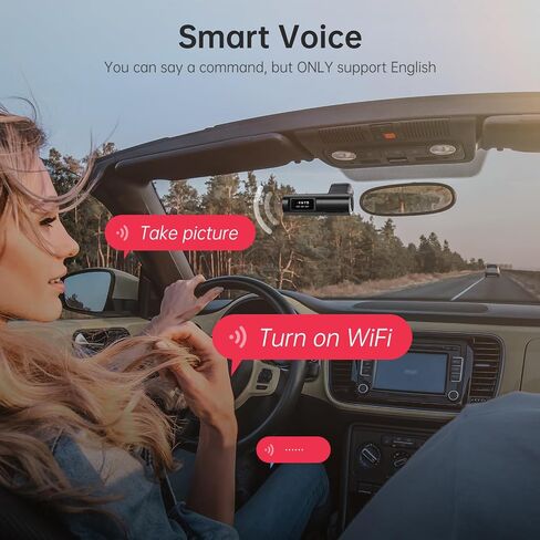 LINGDU D100 Smart Dash Cam for Cars, 2K Dash Cam with GPS WI-FI, Car Camera with 0.96" LCD Display, Night Vision, WDR, Parking Mode, Loop Recording, G-Sensor, 150° Wide Angle in Kuwait