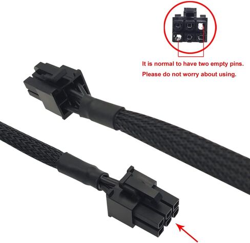 COMeap SATA Power Cable for EVGA PSUs, 6 Pin to 3X 15 Pin SATA Hard Drive Adapter Sleeved Splitter for Some Specific Types of EVGA Power Supply 20-in(50cm) in Kuwait