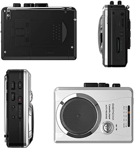 مسجل كاسيت Walkman محمول مع راديو AM FM، مشغل/مسجل شريط متوافق شخصي مع سماعات الرأس، مكبر صوت مدمج وميكروفون للترفيه والتسلية، التسجيل اليومي in Kuwait