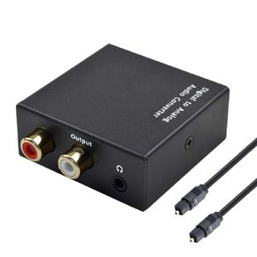 Digital to Analog Audio Converter, SPDIF Coaxial Toslink to Analog Stereo L/R RCA 3.5mm Jack Audio Adapter with Optical Cable for PS3 HD DVD PS4 Amps… in Kuwait