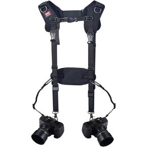 BATTER MUXIN Camera Strap Double Shoulder Camera Strap Harness Quick Release Adjustable Dual Camera Tether Strap and Safety Tether for DSLR SLR Camera in Saudi Arabia