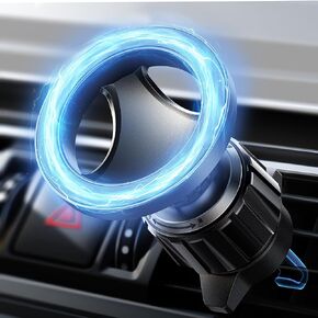 LISEN Fits MagSafe Car Mount [20 أقوى مغناطيس] حامل هاتف مغناطيسي للسيارة، فتحة تهوية قابلة للتعديل Magsafe حامل هاتف خلوي للسيارة لهاتف iPhone 14 13 12 Pro Max Plus Mini & MagSafe وحلقة معدنية in Kuwait