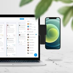 مشبك تثبيت جانبي للكمبيوتر المحمول من Olixar لأجهزة iPhone وiPad وMacBook والكمبيوتر اللوحي وأجهزة الكمبيوتر المحمولة والهواتف الذكية - زيادة الإنتاجية باستخدام جهاز iPad إلى الكمبيوتر المحمول، وحامل هاتف محمول بشاشة مزدوجة - شديد التحمل - أسود in Kuwait