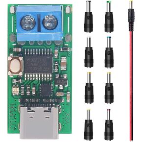 DKARDU Type-C USB-C Fast Charging Trigger Module PD2.0 3.0 to DC Decoy Fast Charge Trigger Poll Detector Module ZY12PDN with DC Power Adapter Kits DC Male Cable in Kuwait