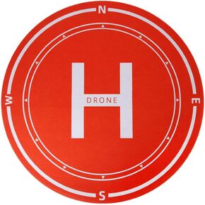 MarsHopper Drone Landing Pad 23 بوصة، داخلي | قابل للطي | محمول لطائرة هليكوبتر بدون طيار RC، طائرة PVB بدون طيار، DJI Mavic Pro Phantom 2/3/4/ Pro، Antel Robotic، 3DR Solo Drone (برتقالي) in Kuwait