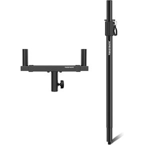 Vondynote حامل مكبر صوت مزدوج حامل شوكة تثبيت قابل للتعديل مع عمود مكبر صوت متعدد لمضخم الصوت مع تعديل الارتفاع in Kuwait